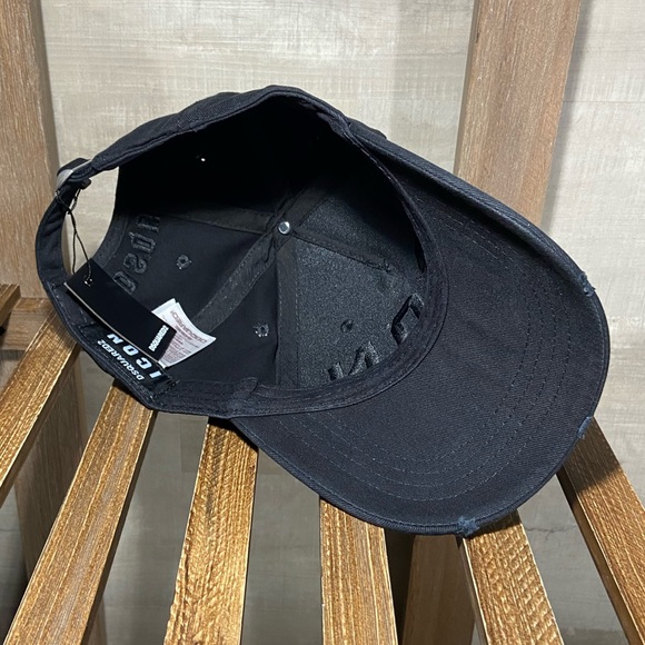 DSQUARED BLACK ICON Embroidered Baseball Cap Hat - Picture 5 of 5